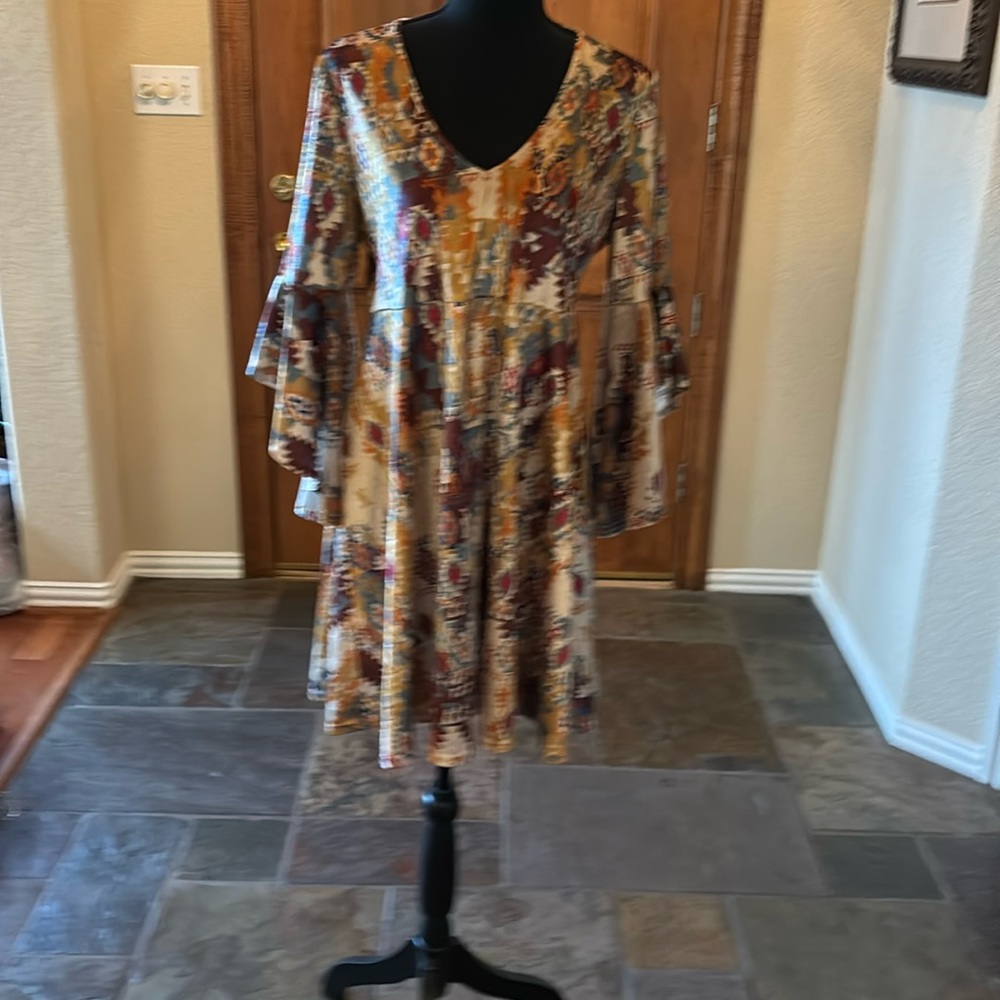 Incredible Uncle Frank velvet dress in an Aztec Pattern. Size M. NWOT